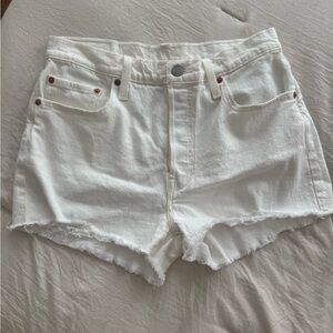 Levi's Cream Jean Shorts for Women